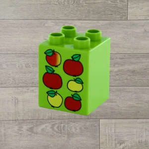 Lego Duplo blok met afbeelding<br/>6 appels<br/>limoen