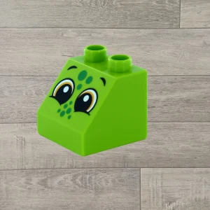 Lego duplo blok met afbeelding<br/>ogen<br/>limoen